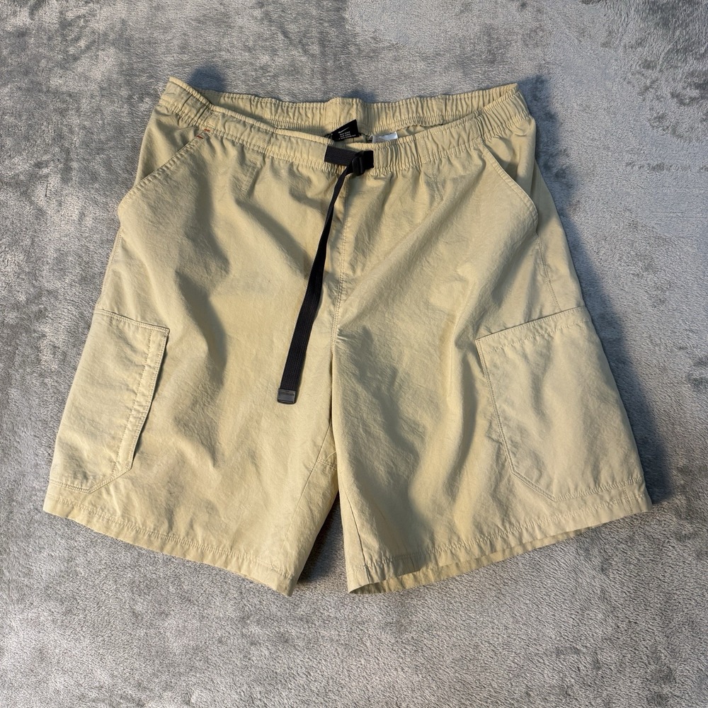 Nike ACG Mens XL Khaki Beige Cargo Hiking Utility Shorts Web Belt Outdoor